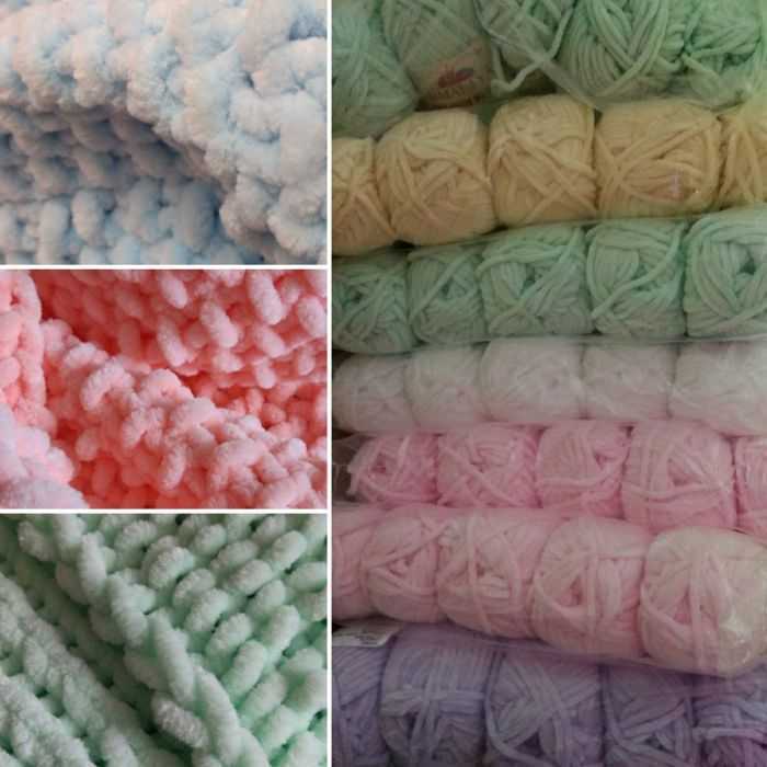 Как называется пряжа для пледа крупной вязки