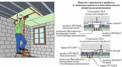 Крепление гипсокартонных листов к каркасу