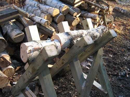 Как надёжно зафиксировать полено без помощника