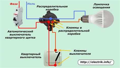 Проверка правильности соединений и тестирование работы выключателя
