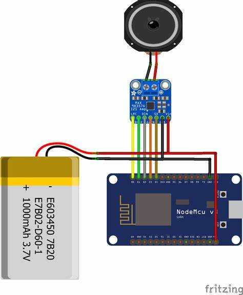 Конфигурация питания для MAX98357A при работе с ESP32
