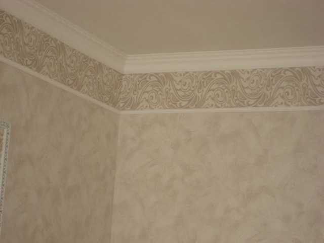 Как приклеить бумажный бордюр на виниловые обои