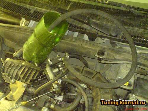 Применение обратной тяги для удаления пробки