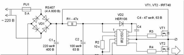 Выбор компонентов для пускового устройства