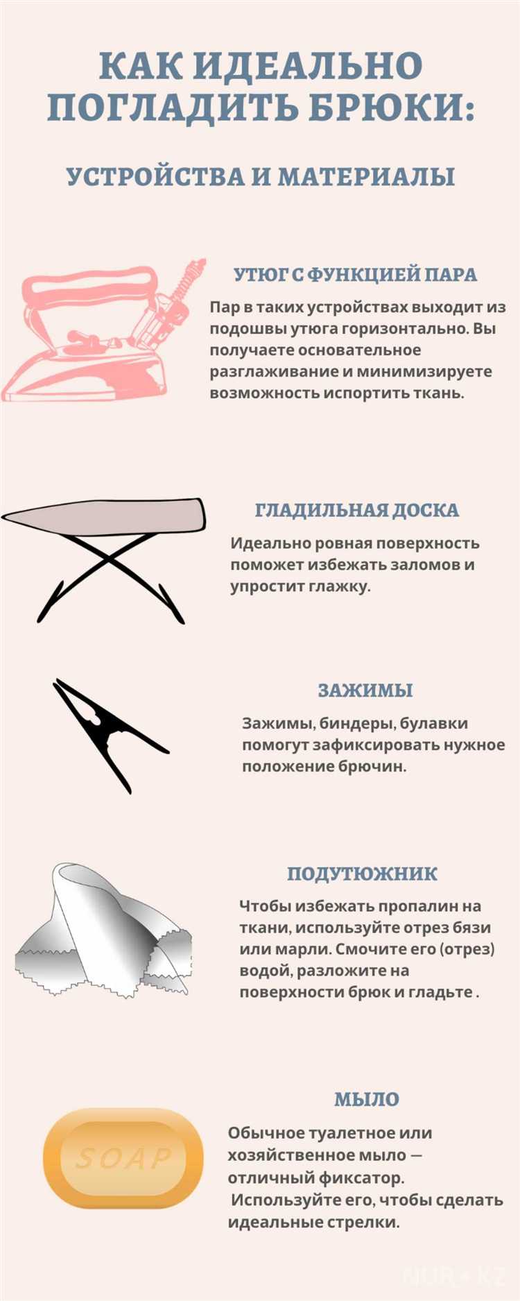 Подготовка брюк перед формированием стрелок
