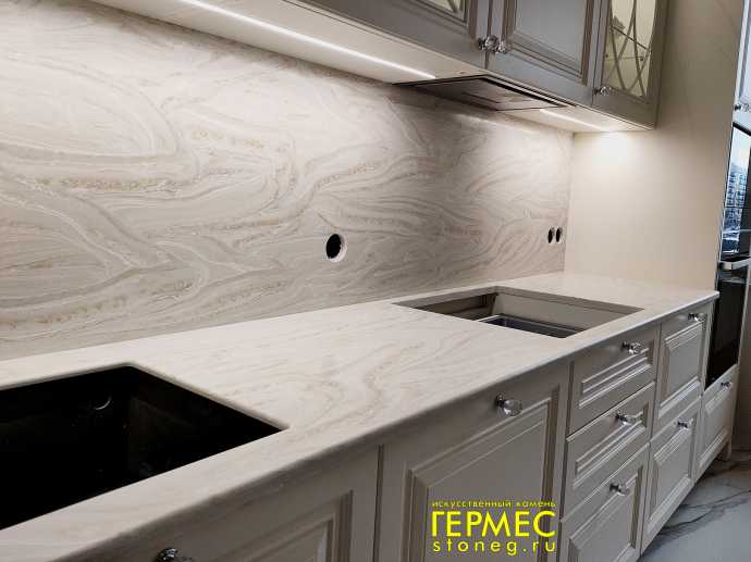 Как устанавливают столешницу из искусственного камня