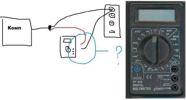 Подготовка мультиметра для измерения мощности