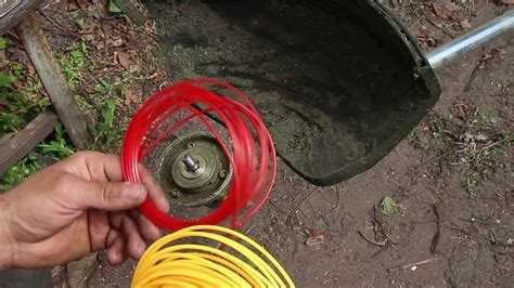 Как заправить леску в счетчик лески