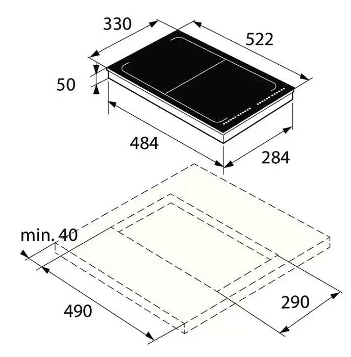 Стандартные габариты газовых варочных панелей на рынке