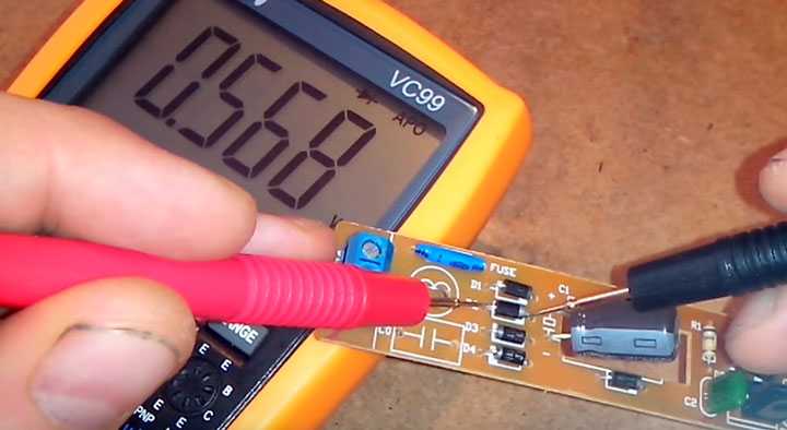 Влияние питающего напряжения на выход с дросселя