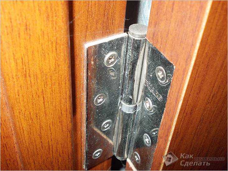 Фиксация петель Sash 00019444 на двери и коробке саморезами