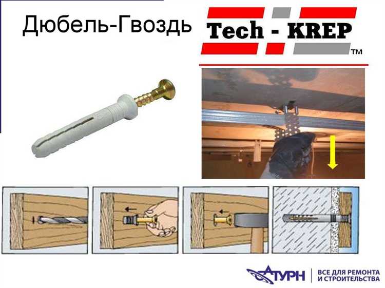 Установка дюбель-гвоздей с учётом неровностей стены