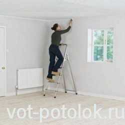 Как подготовить поверхность потолка перед новой побелкой