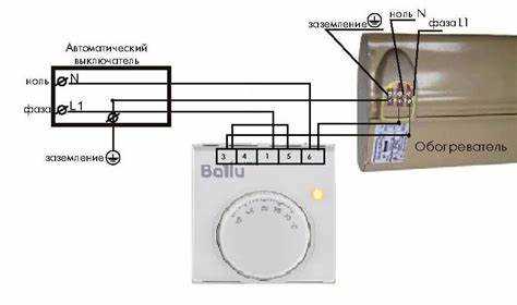 Схемы соединения терморегулятора с обогревателем и электросетью