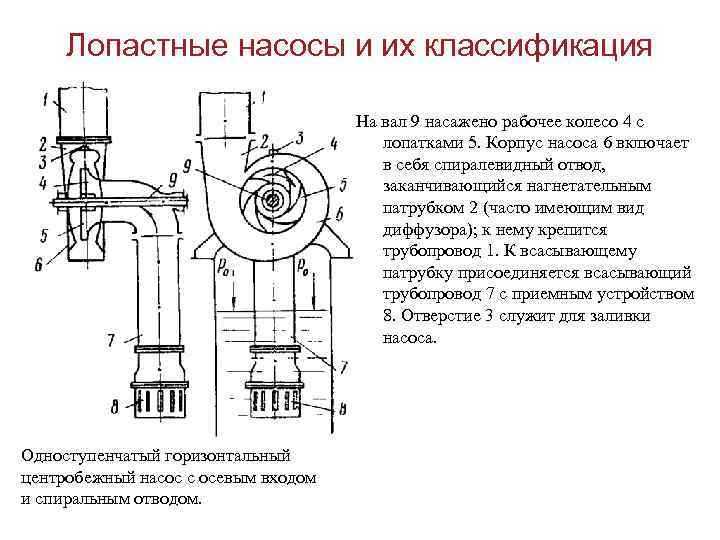 Отличия центробежных и осевых насосов по конструкции рабочего колеса
