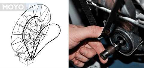 Как снять старый ремень без повреждений других деталей