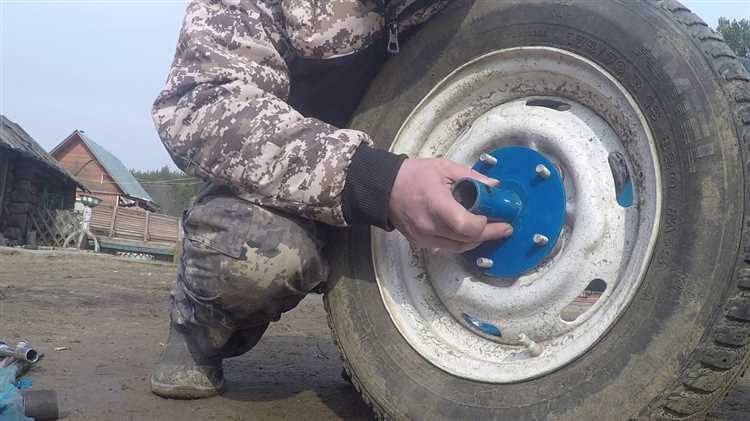 Снятие штатных колес и подготовка осей мотоблока