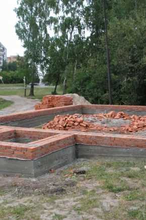 Разметка фундамента и установка опалубки