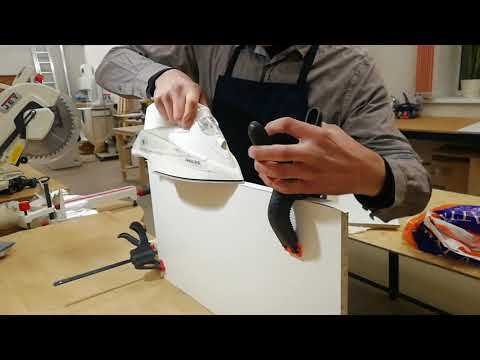 Как приклеить ленту на столешницу с торца утюгом Как приклеить ленту на столешницу с торца утюгом