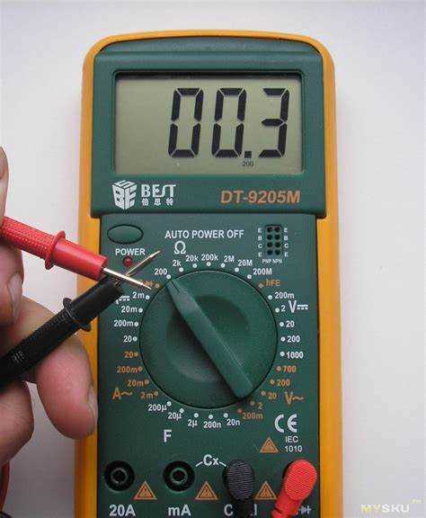 Подготовка мультиметра и выбор режима для измерения термопары