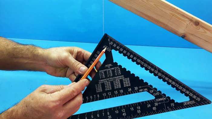 Совмещение угольника Force с шаблонами стропильной системы