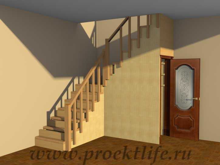 Варианты интеграции лестницы в гостиную зону