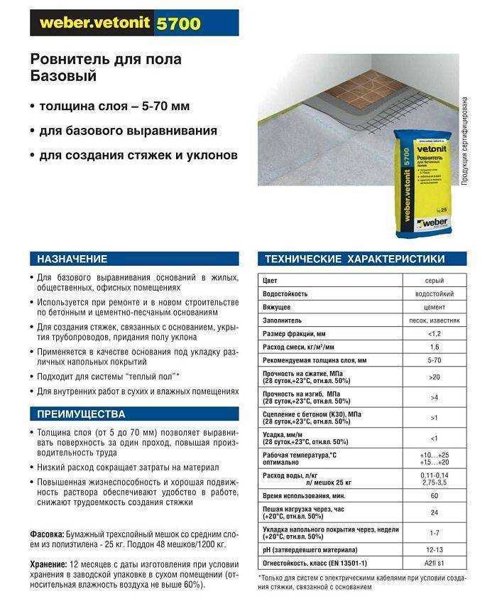 Что учитывать при покупке: вес мешка, плотность смеси, расход