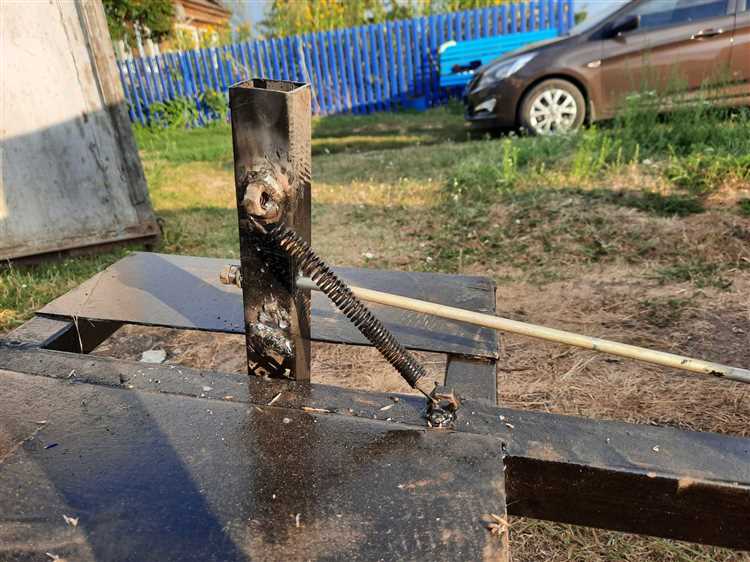Чертёж и размеры элементов домкрата с учётом габаритов мотоблока