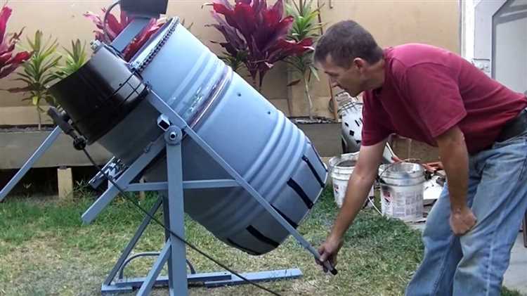 Монтаж оси и подшипников для вращения бочки