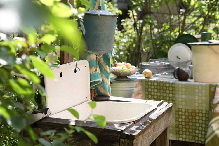 Установка бака для воды с краном