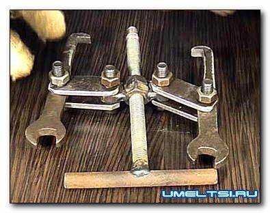 Чертёж и разметка деталей будущего съёмника