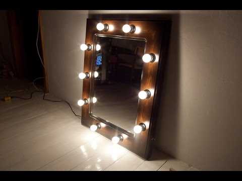 Создание каркаса и крепление зеркала с подсветкой