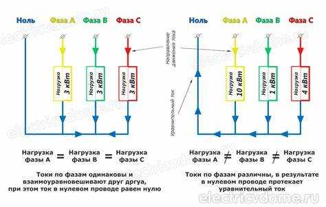 Какой ток в нулевом проводе при однофазной сети