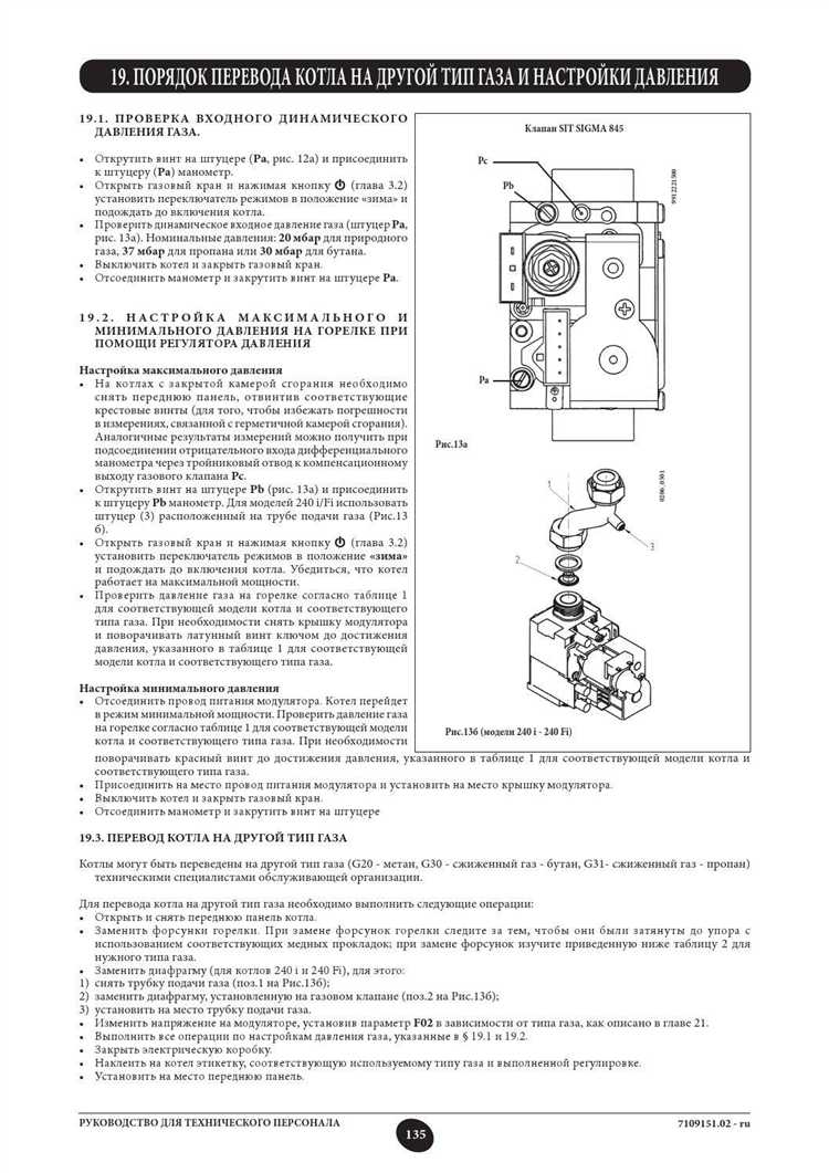Действия при отсутствии пламени или аварийной ошибке