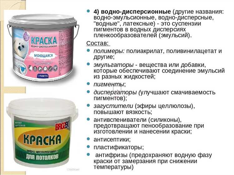 Чем отличаются составы латексной и водно-дисперсионной красок