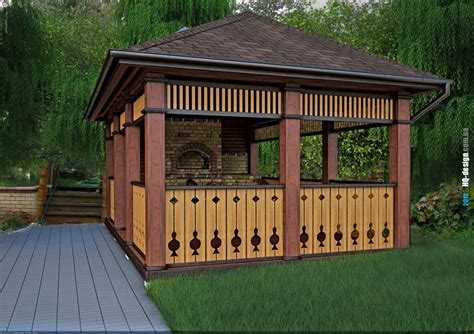 Выбор цвета краски с учётом стиля и окружения беседки