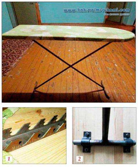 Использование ткани и каркаса доски для изготовления складной сушилки