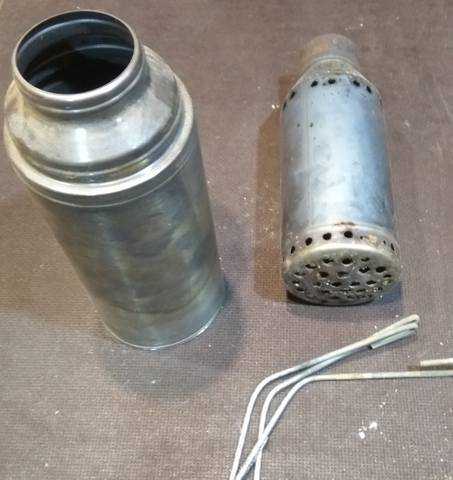 Создание походной печки из внутренней колбы термоса