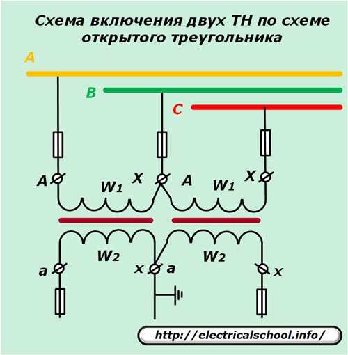 Отличие между стрелкой первичной и вторичной обмотки трансформатора