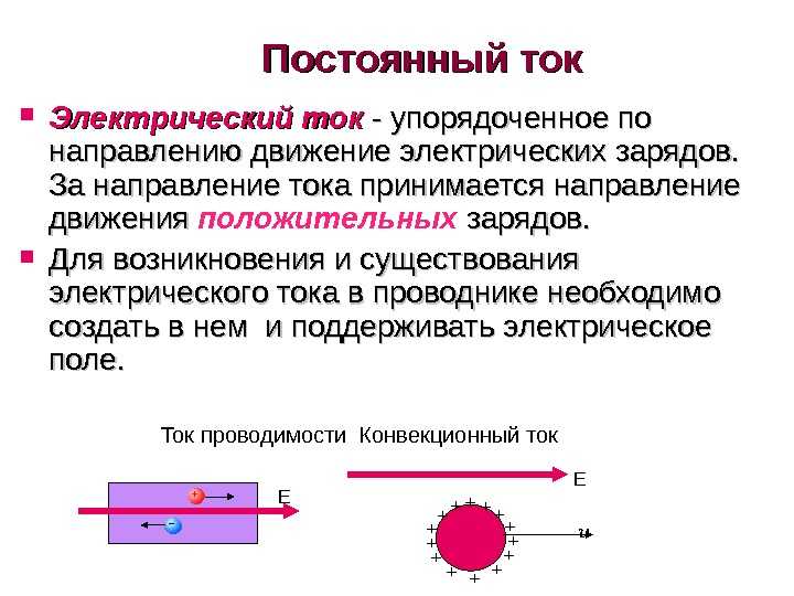 Какие условия необходимы для существования электрического тока