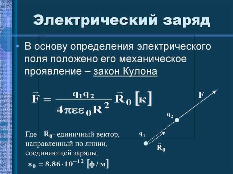 Применение закона Кулона для расчёта силы взаимодействия зарядов