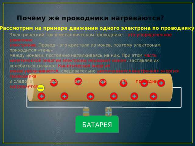 Почему сопротивление влияет на движение электронов в проводнике