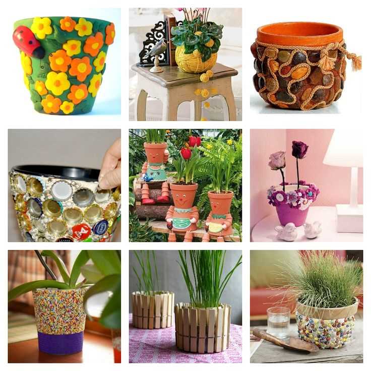 Техника окрашивания пластикового горшка акриловыми красками