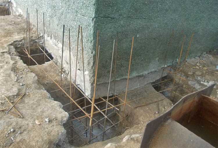 Усиление фундамента с помощью бетонной обкладки