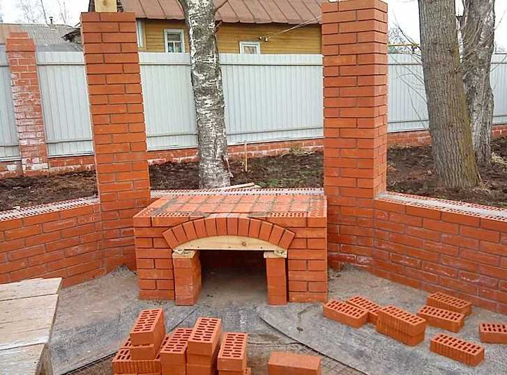 Техника укладки плитки вокруг мангала и других элементов зоны