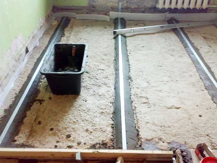 Крепление маяков на раствор или монтажные направляющие