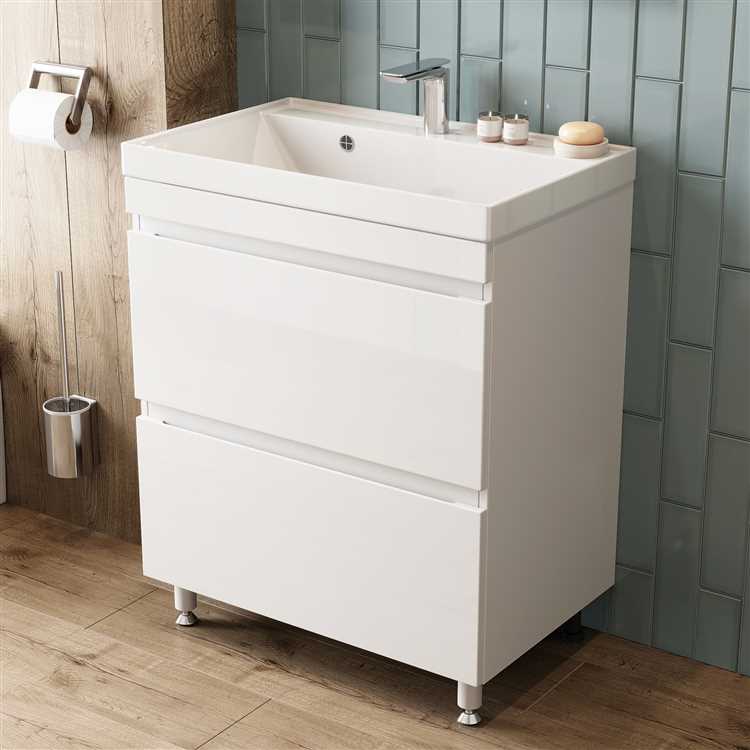 Корректировка уровня и проверка устойчивости тумбы