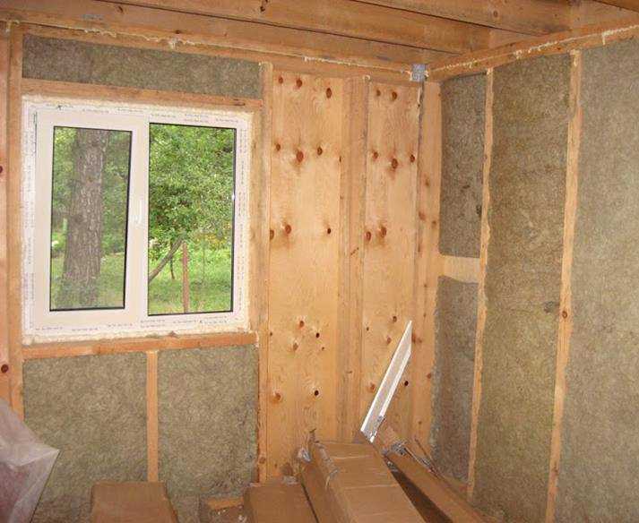 Монтаж внутренней отделки поверх утеплителя