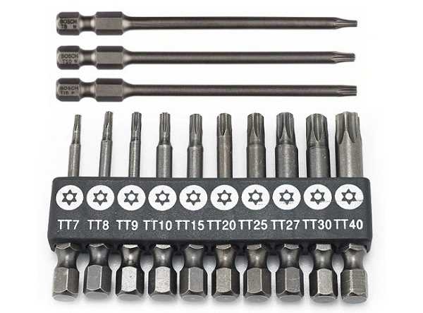 Какие размеры бит бывают для шуруповерта