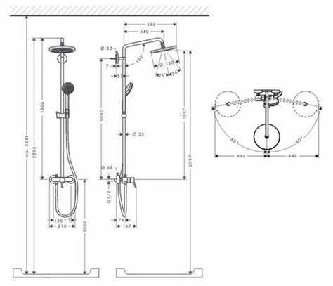 Как учитывать рост членов семьи при установке душевой стойки